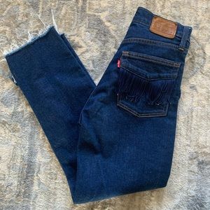 Levi’s vintage fringe bootie jeans